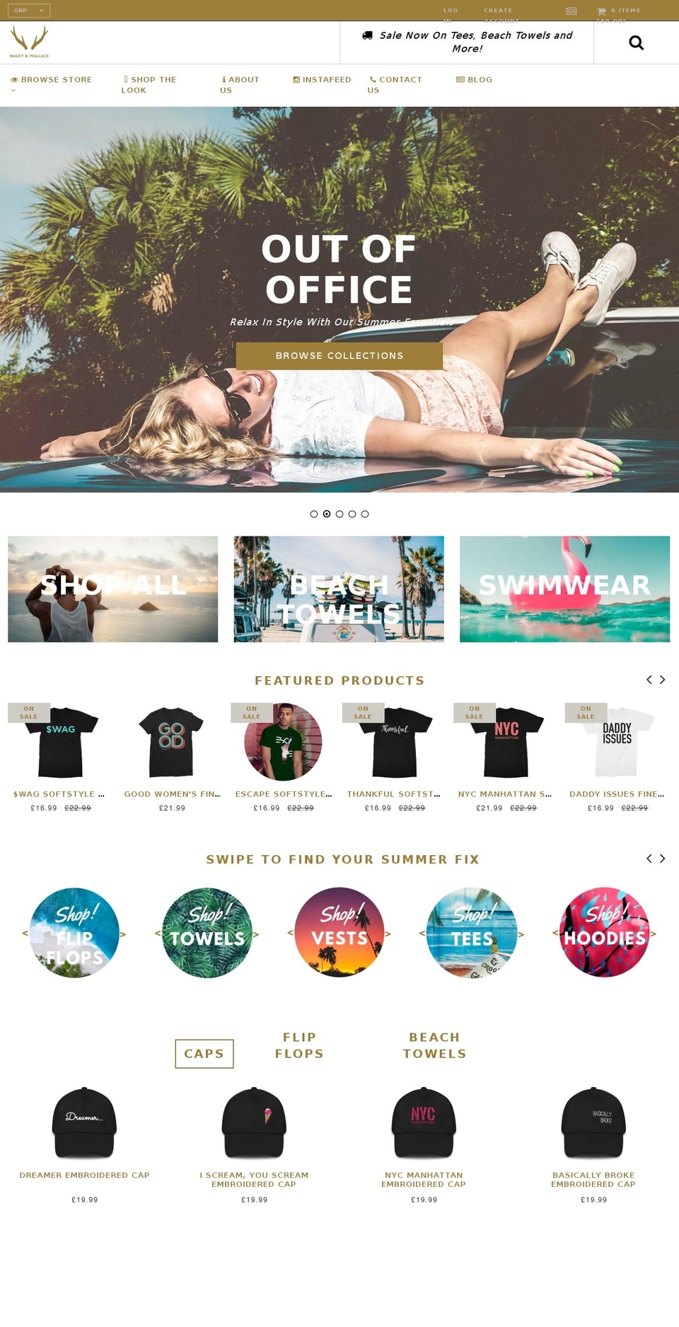 baileyandwallace.com — Shopify storefront screenshot