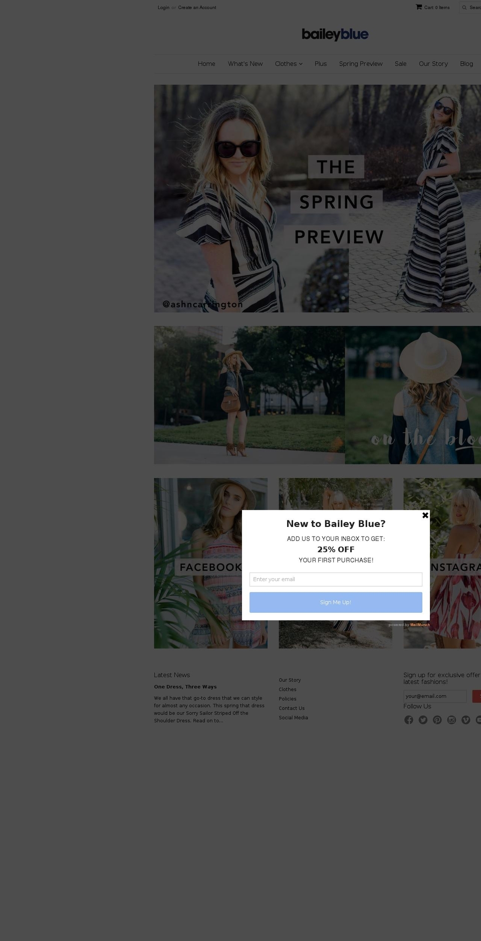 baileyblueclothing.com shopify website screenshot