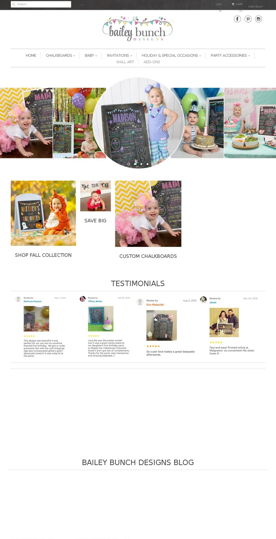 baileybunchdesigns.com shopify website screenshot