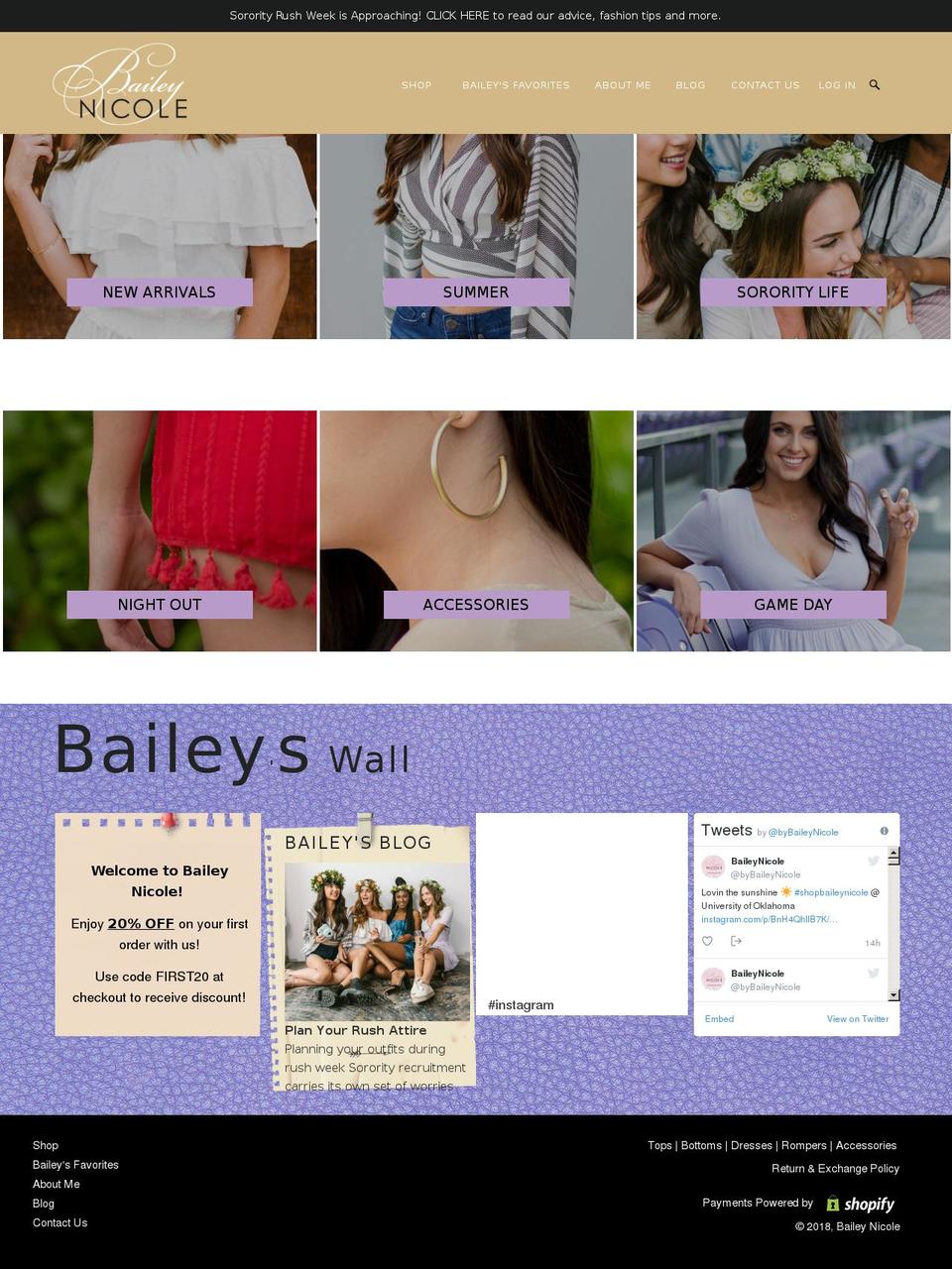 baileynicole.com — Shopify storefront screenshot