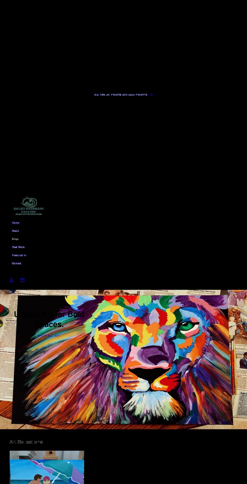 baileyrathmanncreates.com shopify website screenshot