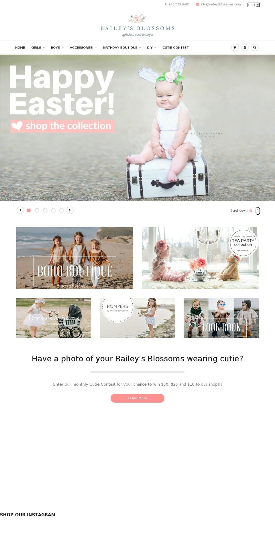 Impulse Shopify theme site example baileysblossoms.com