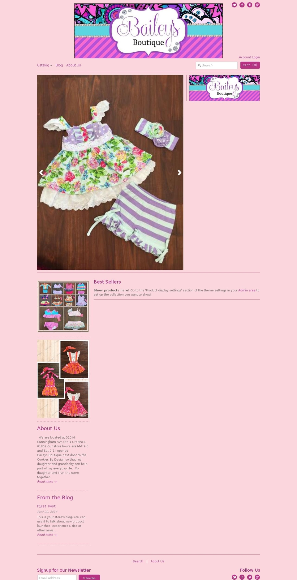 baileysboutique.org shopify website screenshot