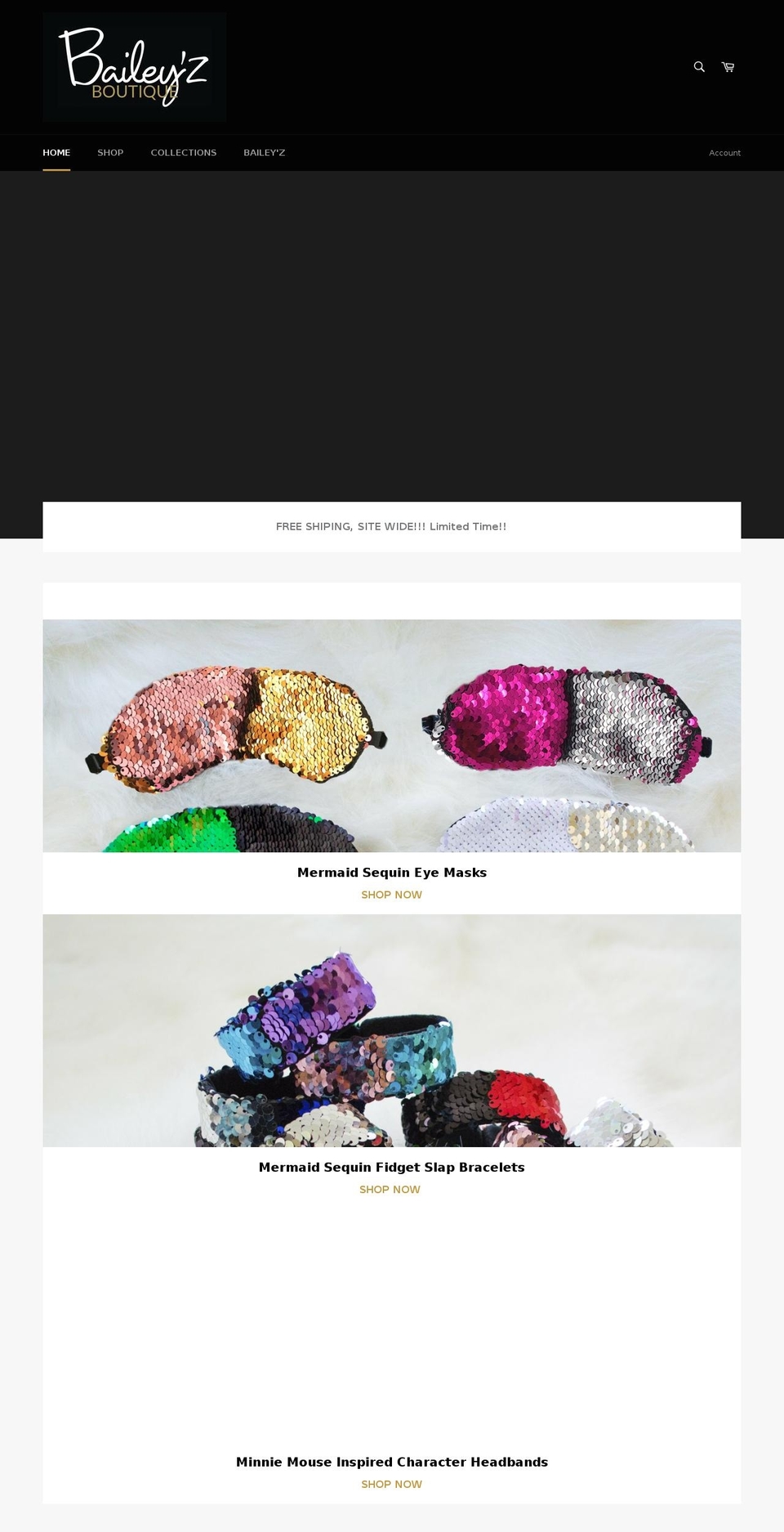 baileyzboutique.com shopify website screenshot