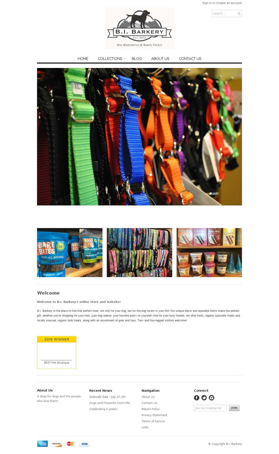 bainbridgeislandbarkery.com — Shopify storefront screenshot