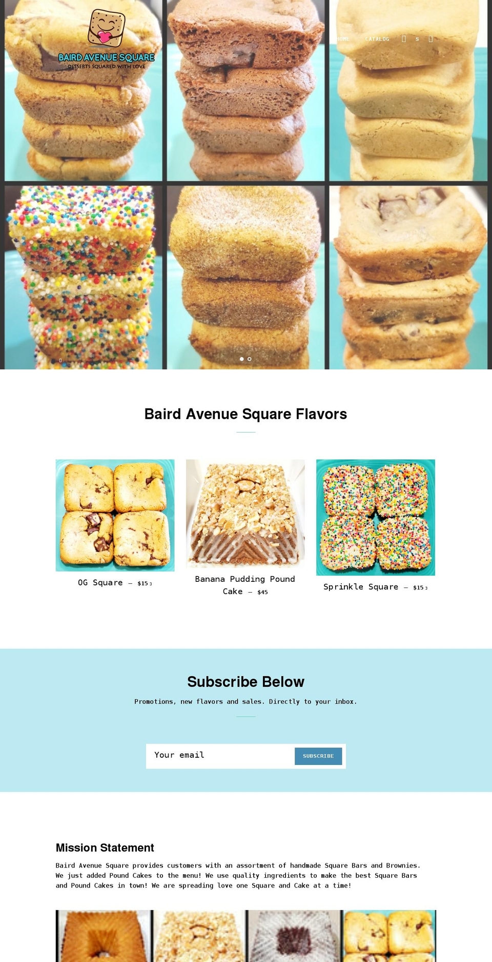 bairdavenuesquare.com shopify website screenshot
