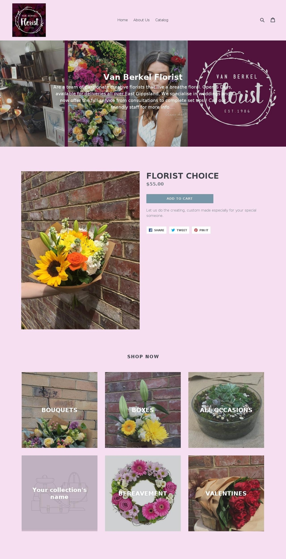 bairnsdaleflorists.com shopify website screenshot