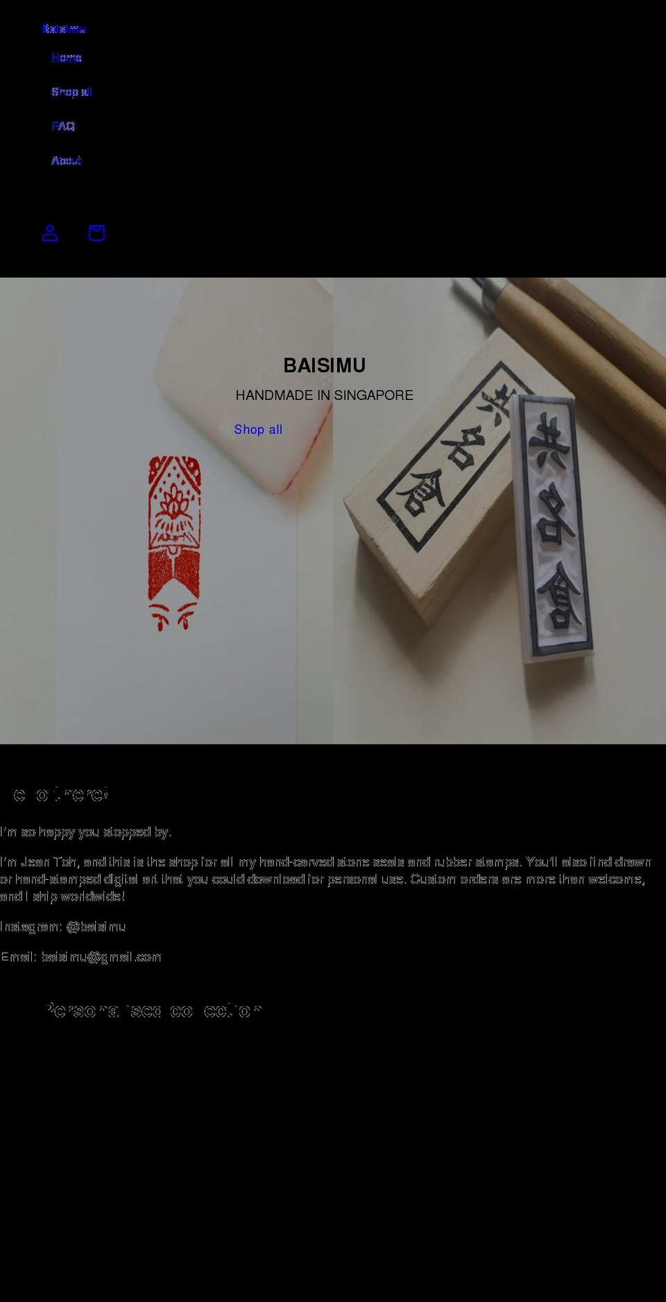 baisimu.sg shopify website screenshot