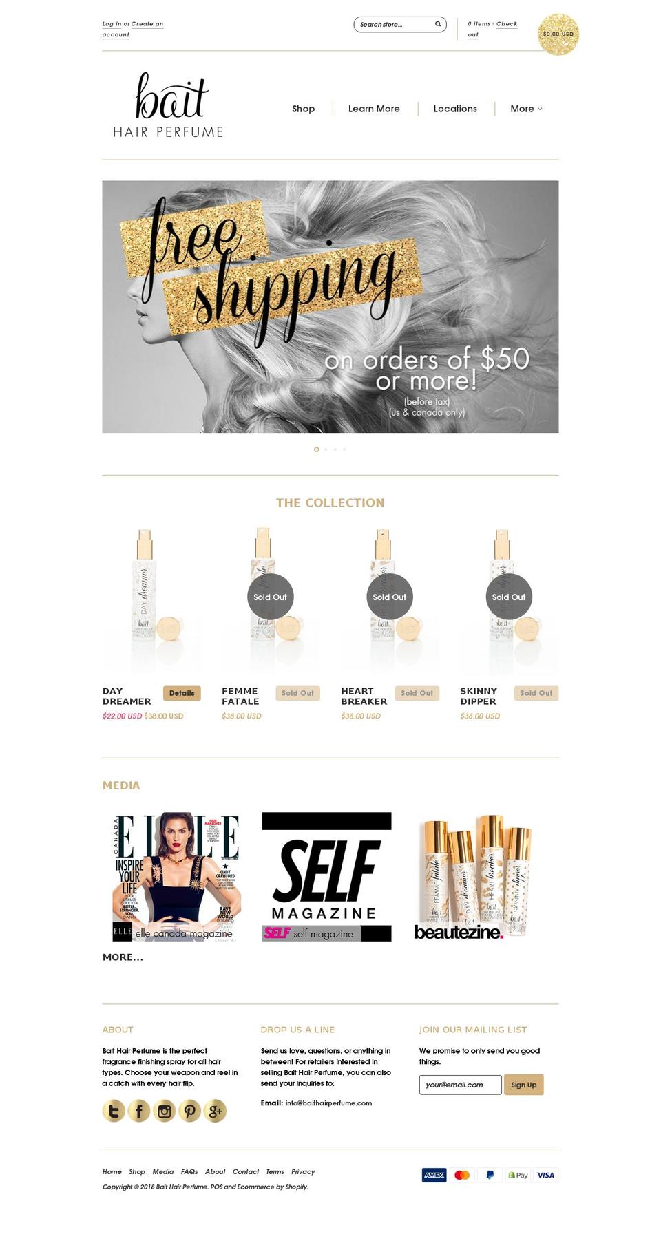 baitperfume.com — Shopify storefront screenshot