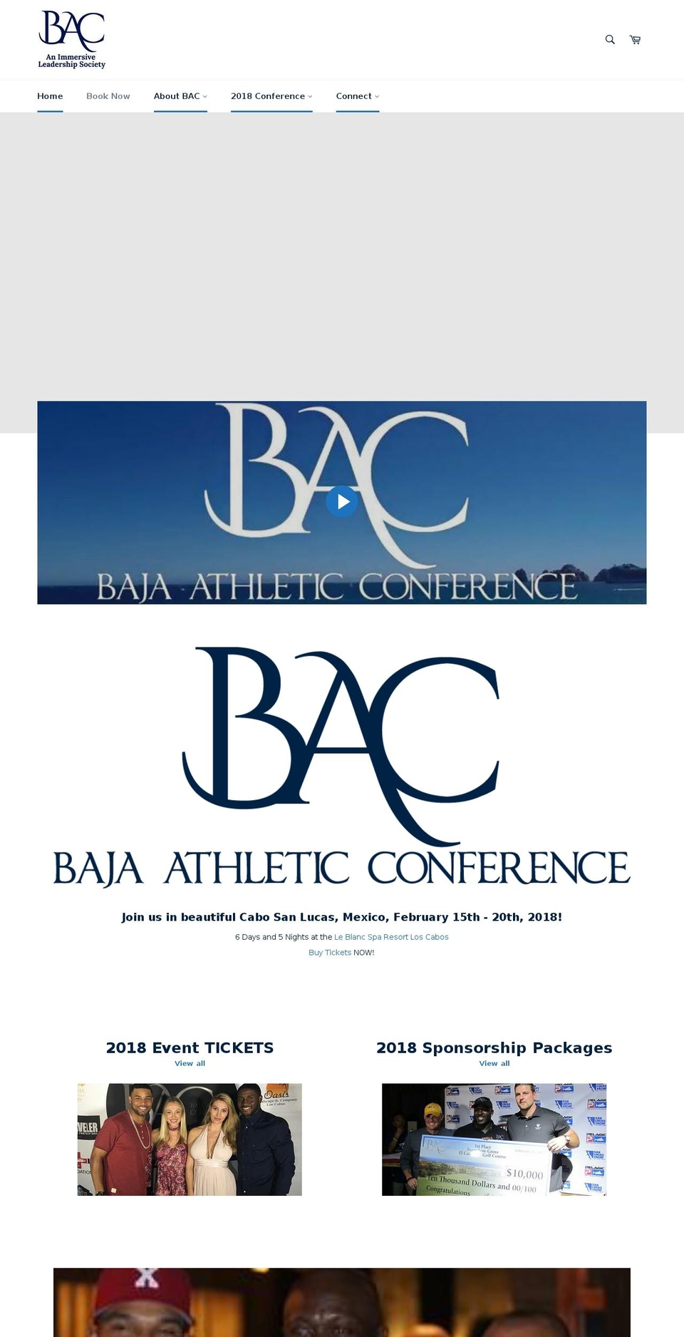 bajaathleticon.org shopify website screenshot