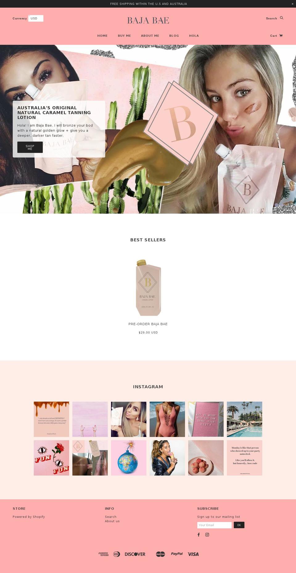 bajabae.com shopify website screenshot