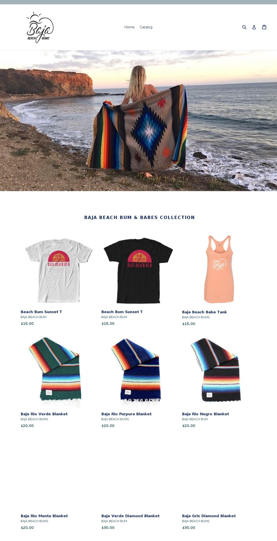 bajabeachbums.com — Shopify storefront screenshot