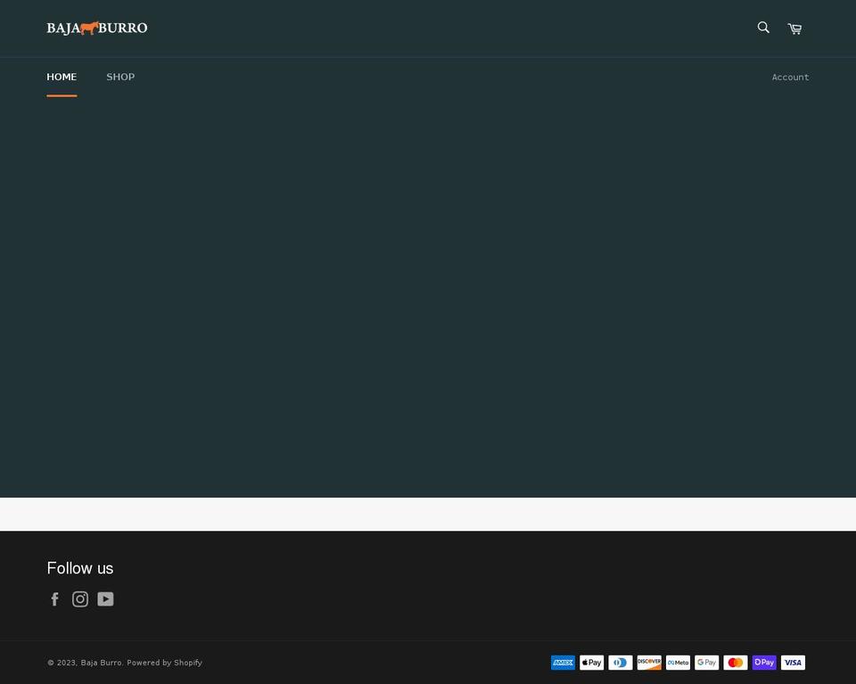 bajaburro.store shopify website screenshot