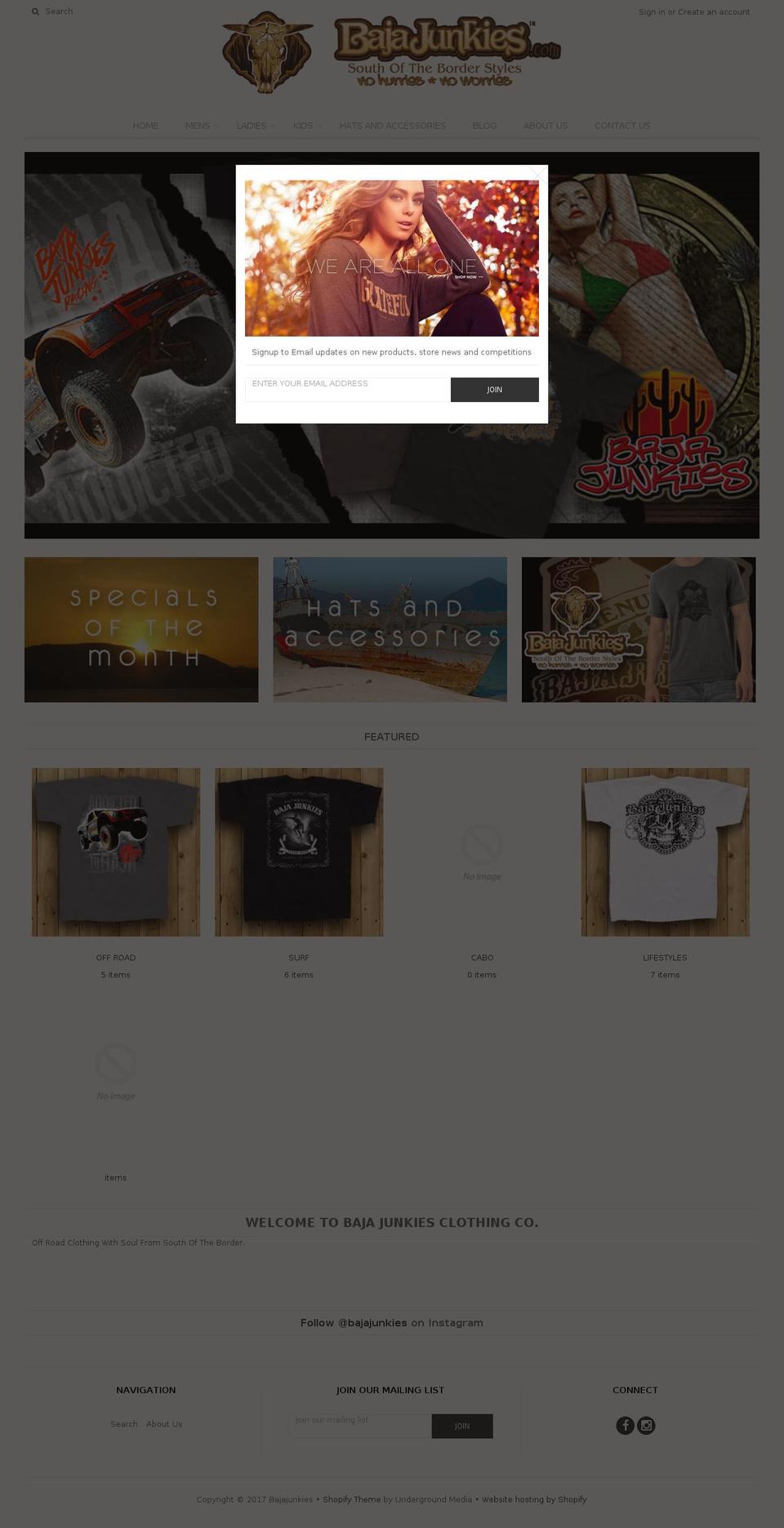 bajajunkies.com shopify website screenshot