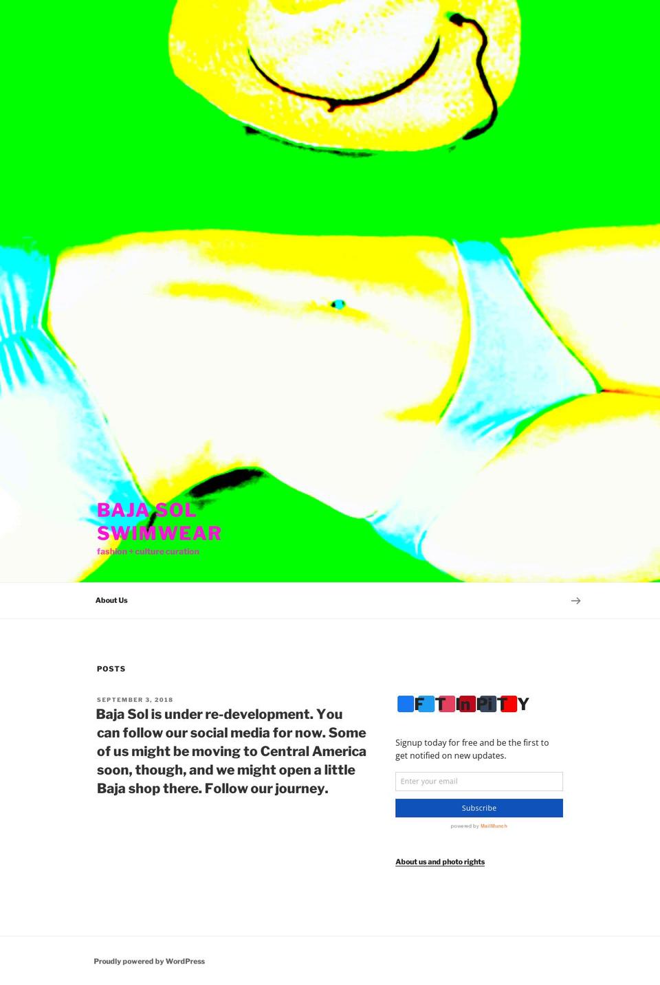 bajasolswimwear.com — Shopify storefront screenshot