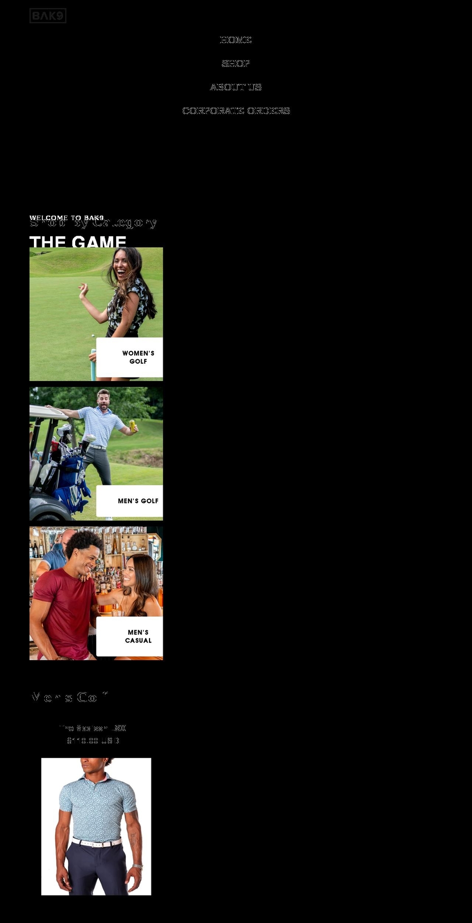 bak9apparel.com shopify website screenshot