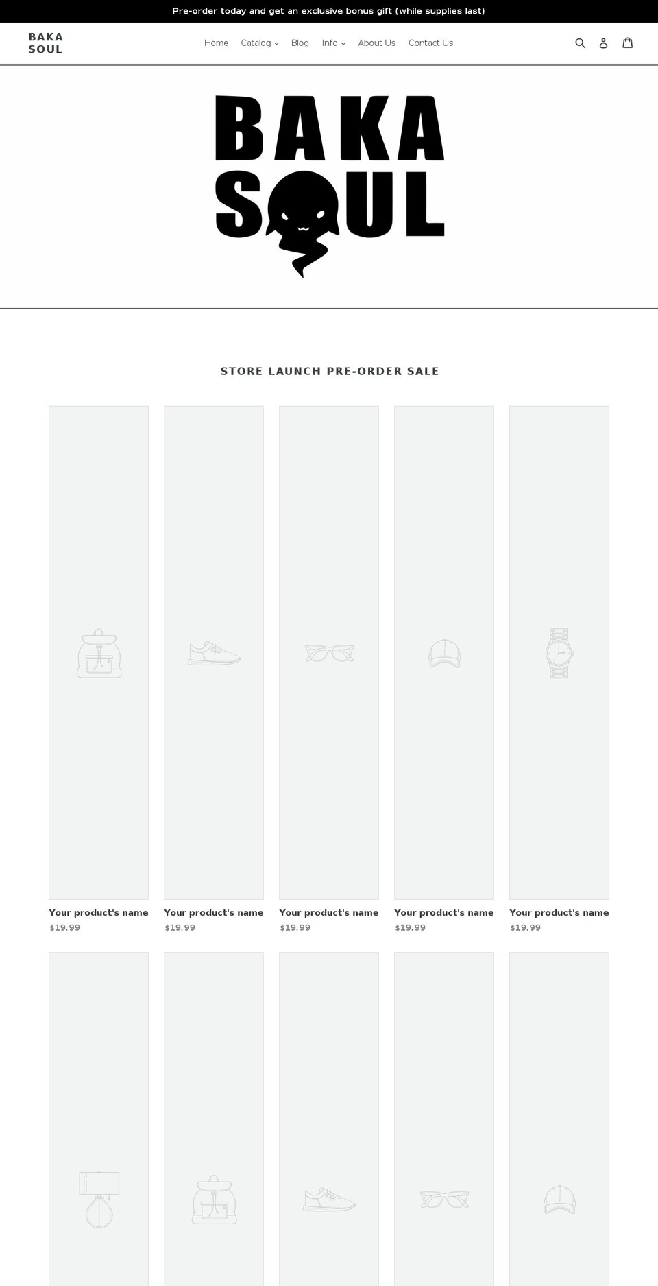 bakasoul.com — Shopify storefront screenshot