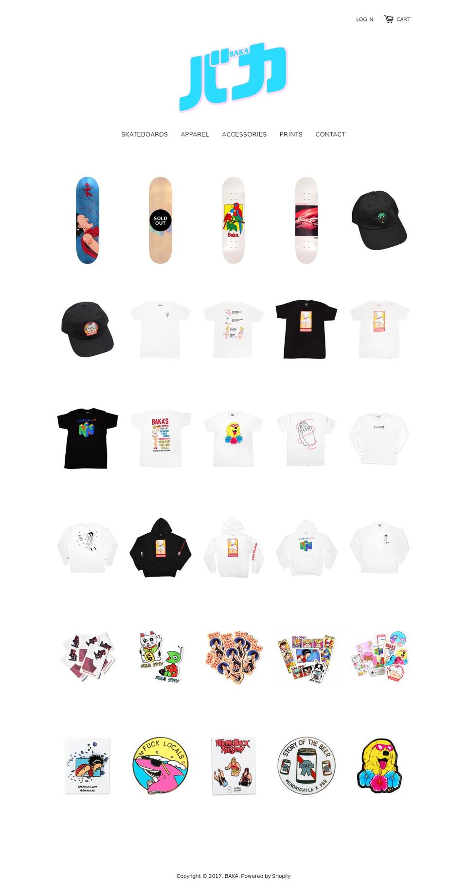 bakasucks.com shopify website screenshot
