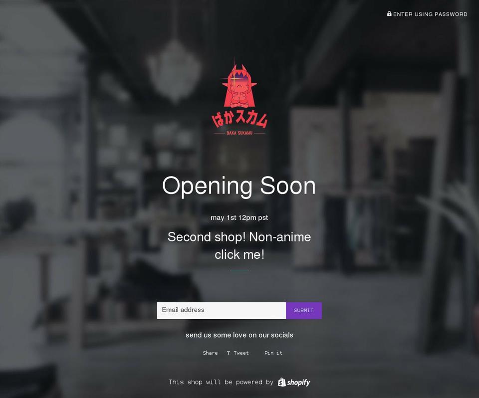 bakasukamu.com shopify website screenshot