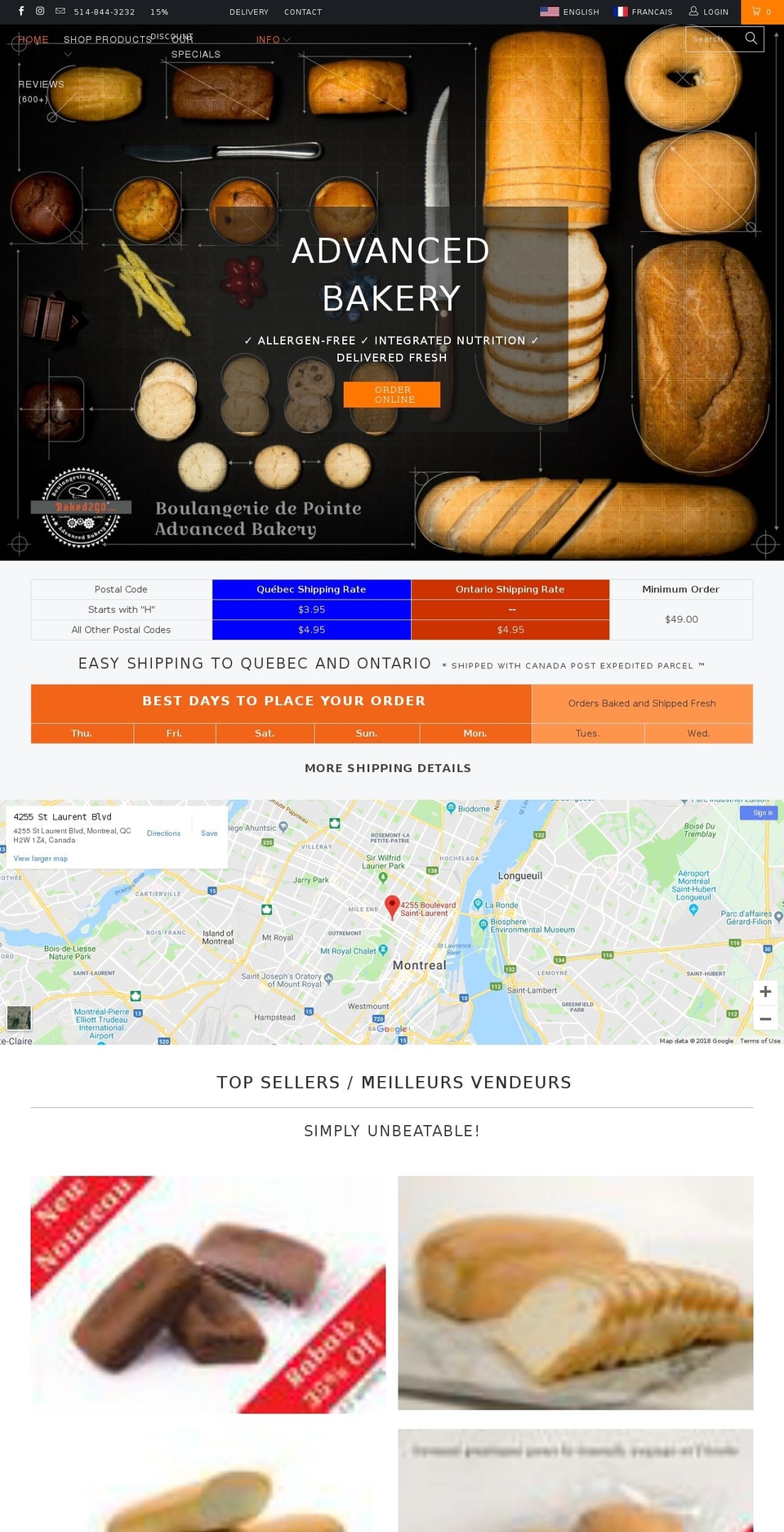 Turbo 2.1.4 Shopify theme site example bake2go.ca