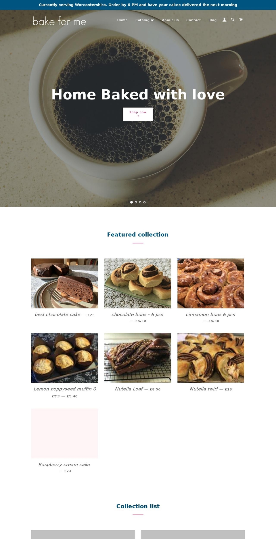 bake4.me shopify website screenshot