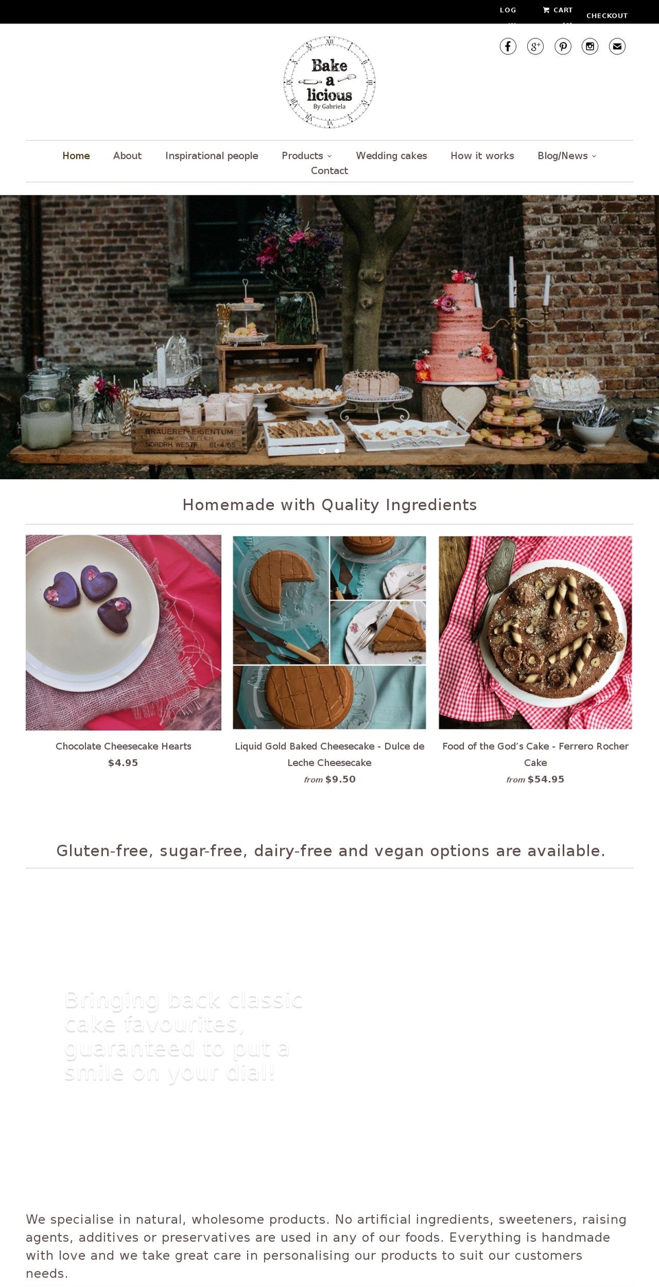 bakealiciousbygabriela.com shopify website screenshot