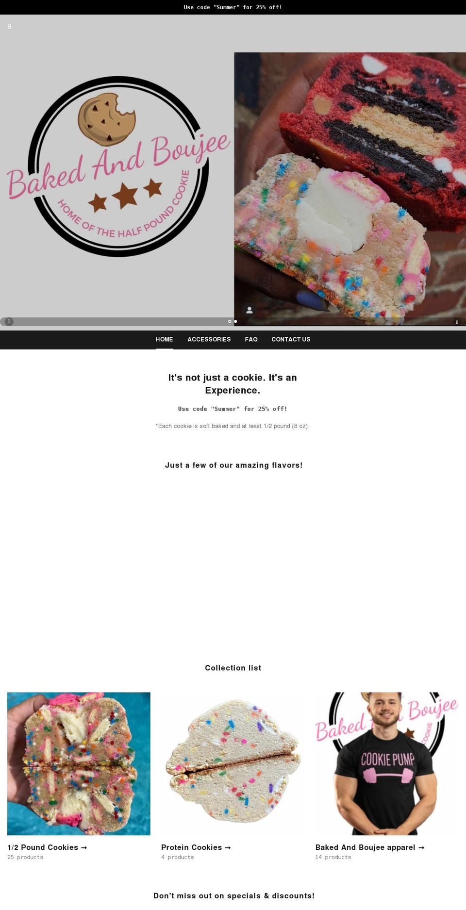 bakedandboujeeaz.com shopify website screenshot