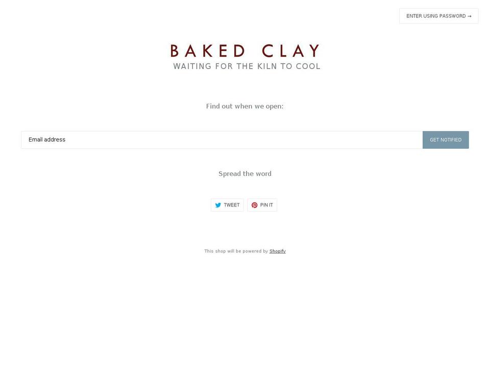 bakedclay.com — Shopify storefront screenshot