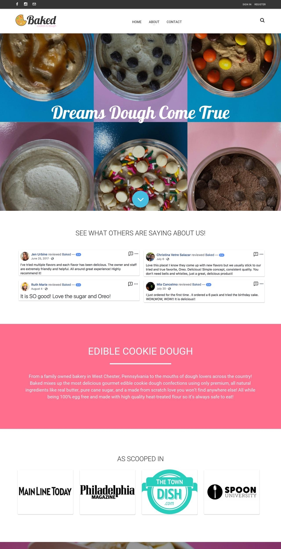 Before Changes - 4\/16\/18 Shopify theme site example bakedcookiesanddough.com