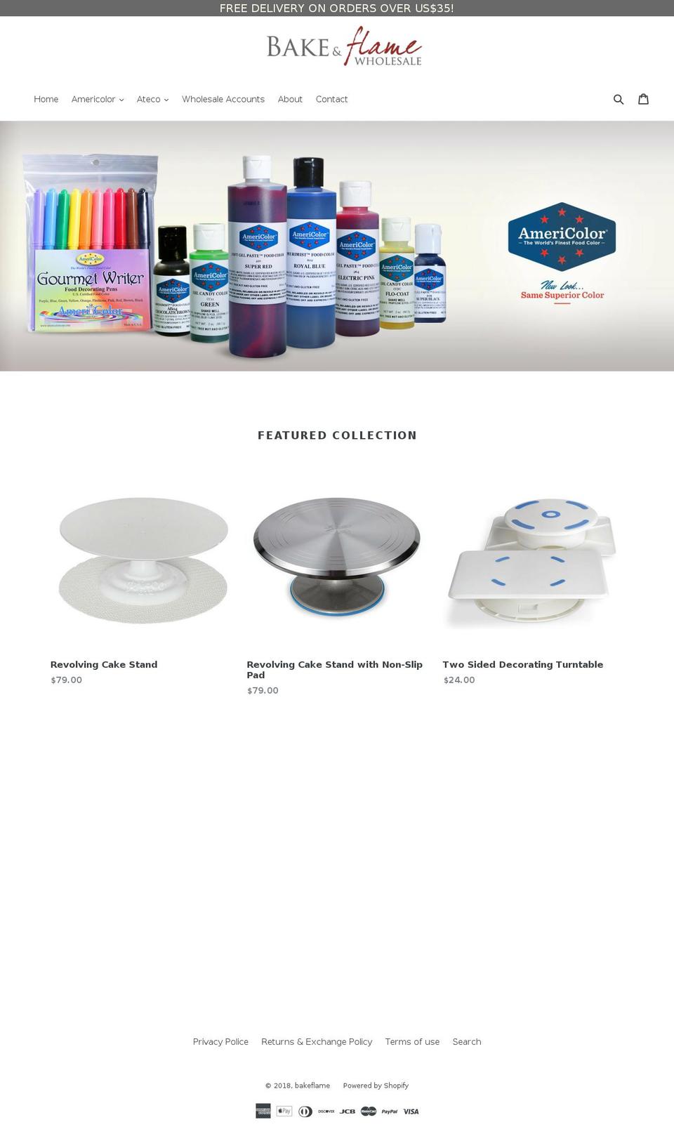 bakeflame.com — Shopify storefront screenshot