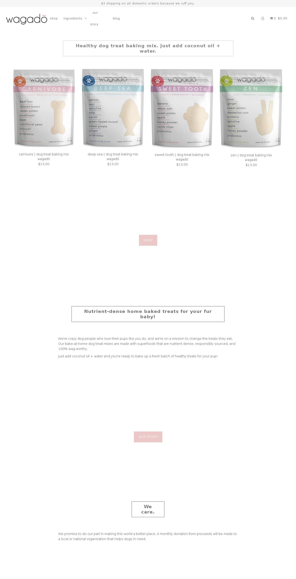 bakeforyourdog.com shopify website screenshot