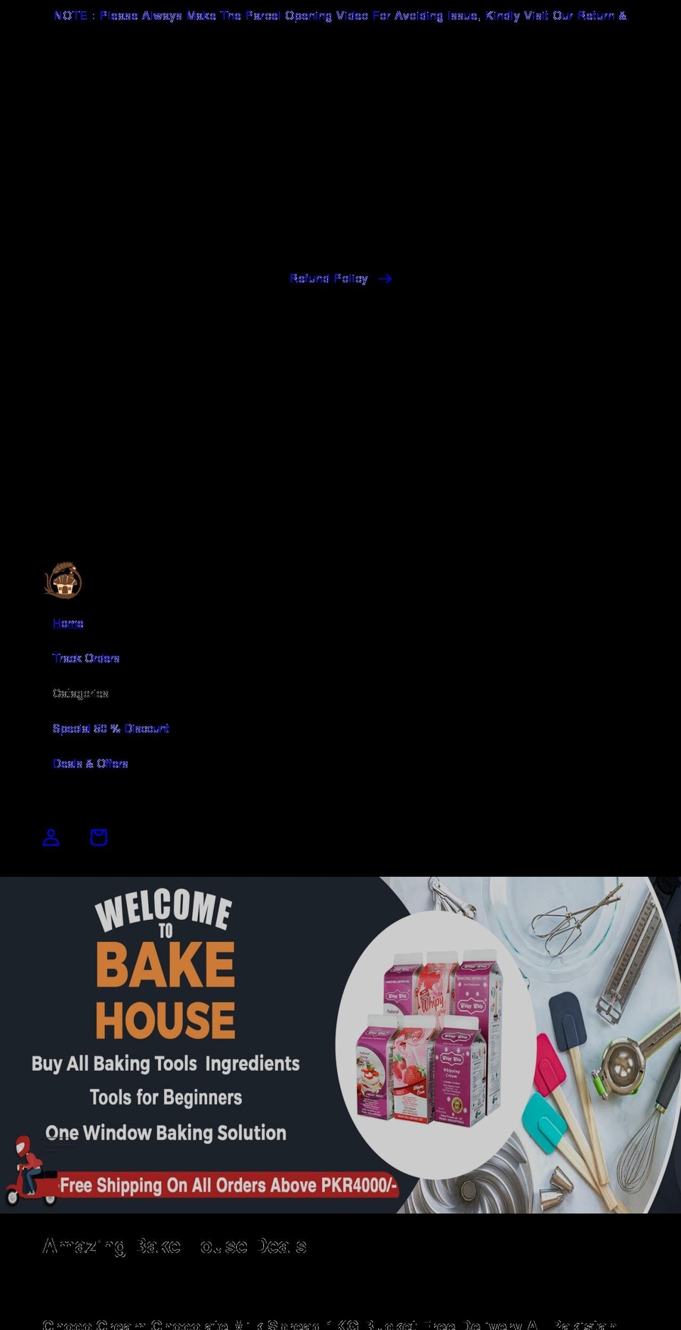 bakehouse.pk shopify website screenshot