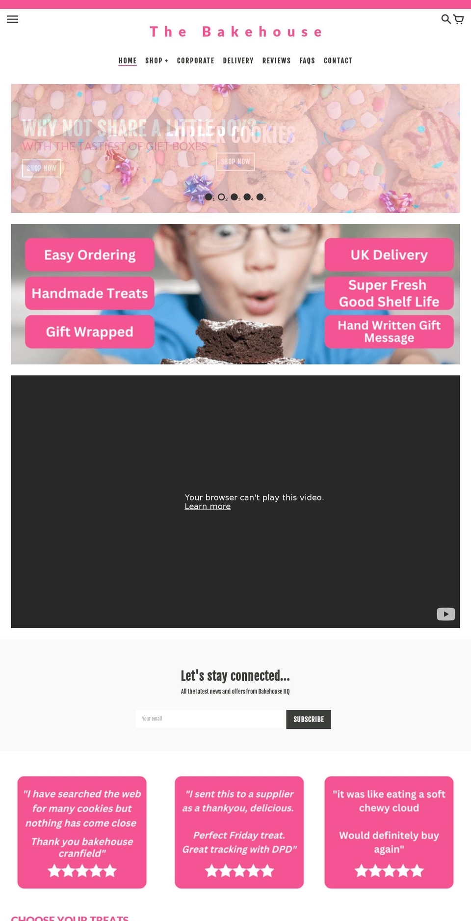 bakehousecranfield.com — Shopify storefront screenshot