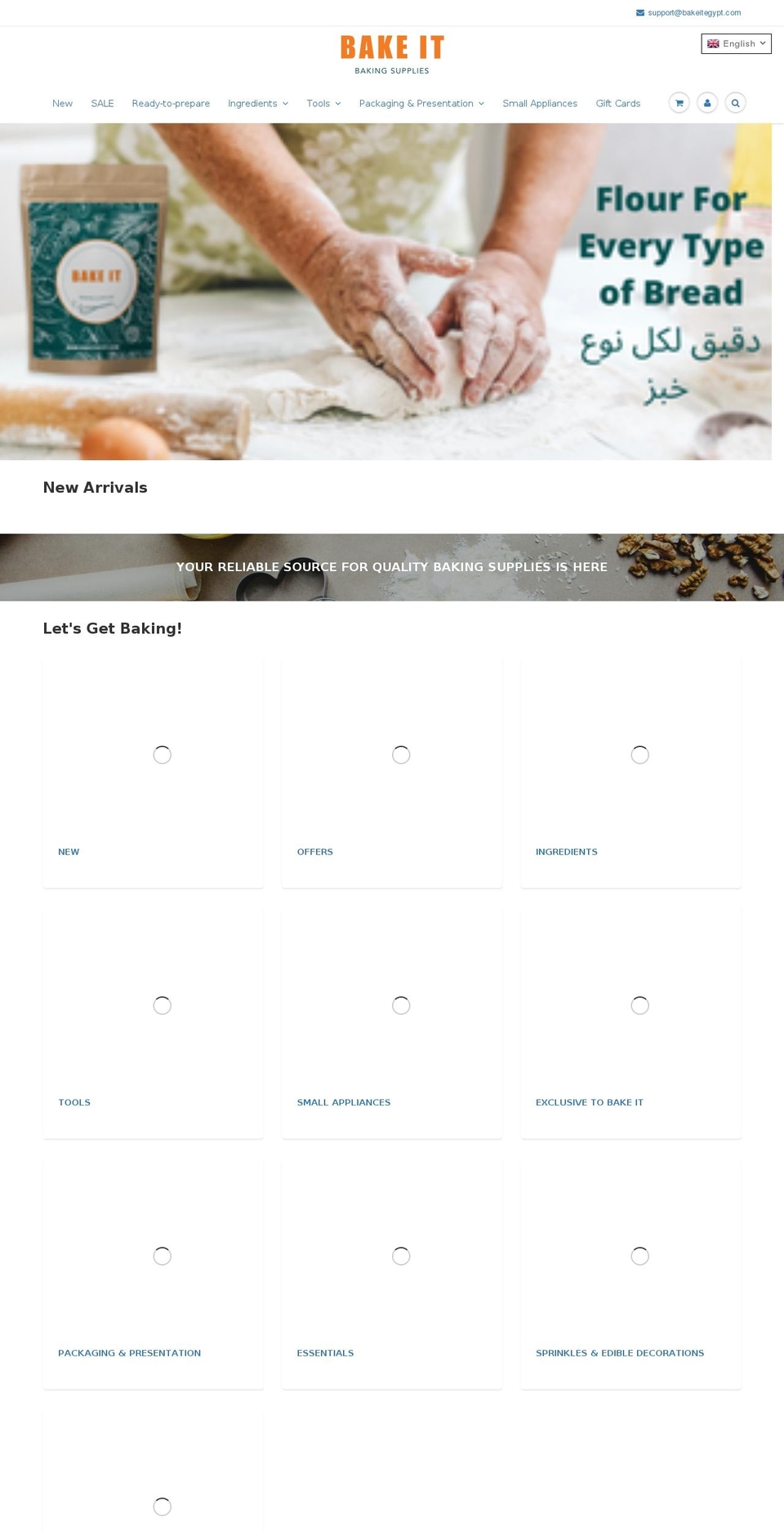 bakeitegypt.com shopify website screenshot