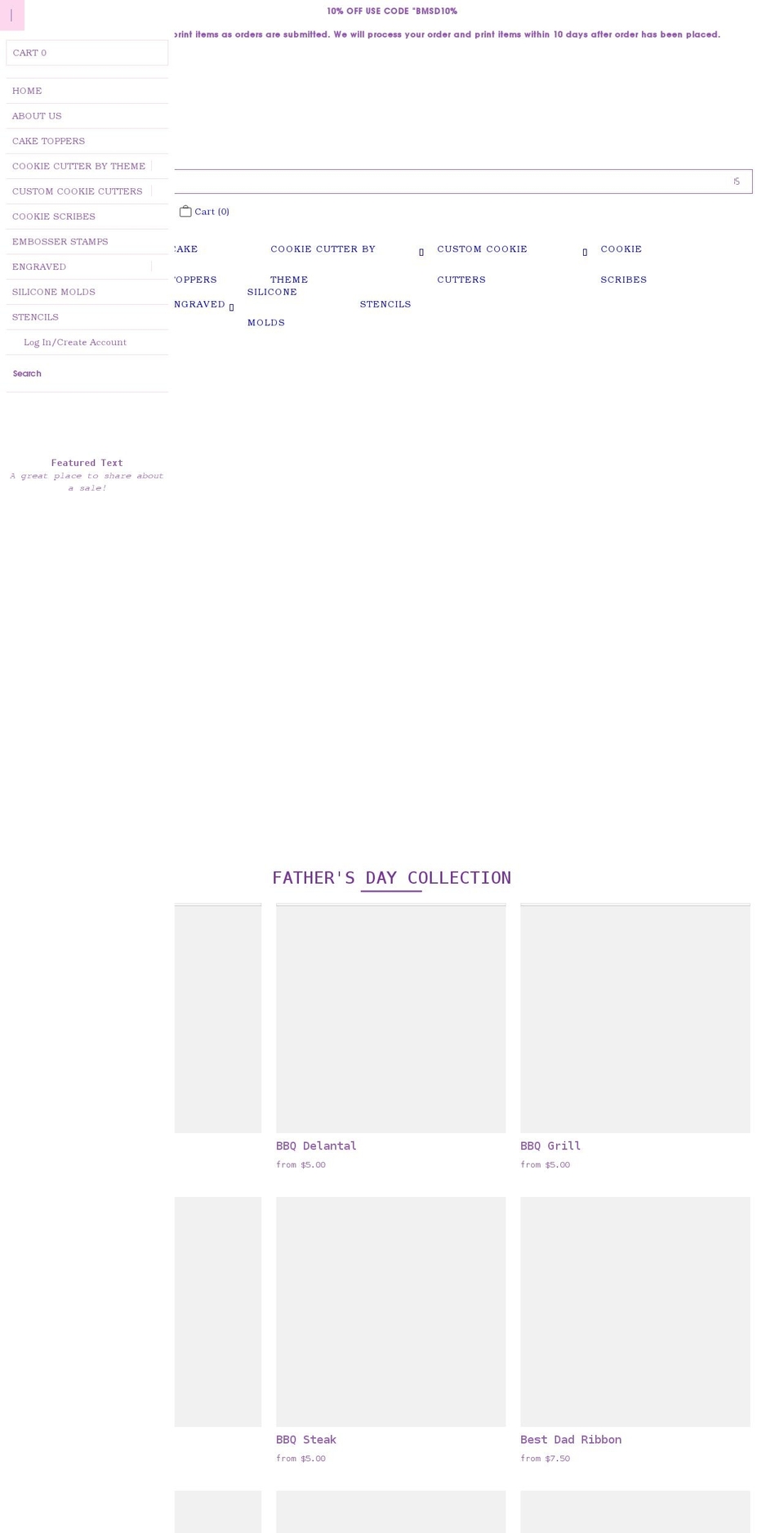 bakemysweetday.com shopify website screenshot