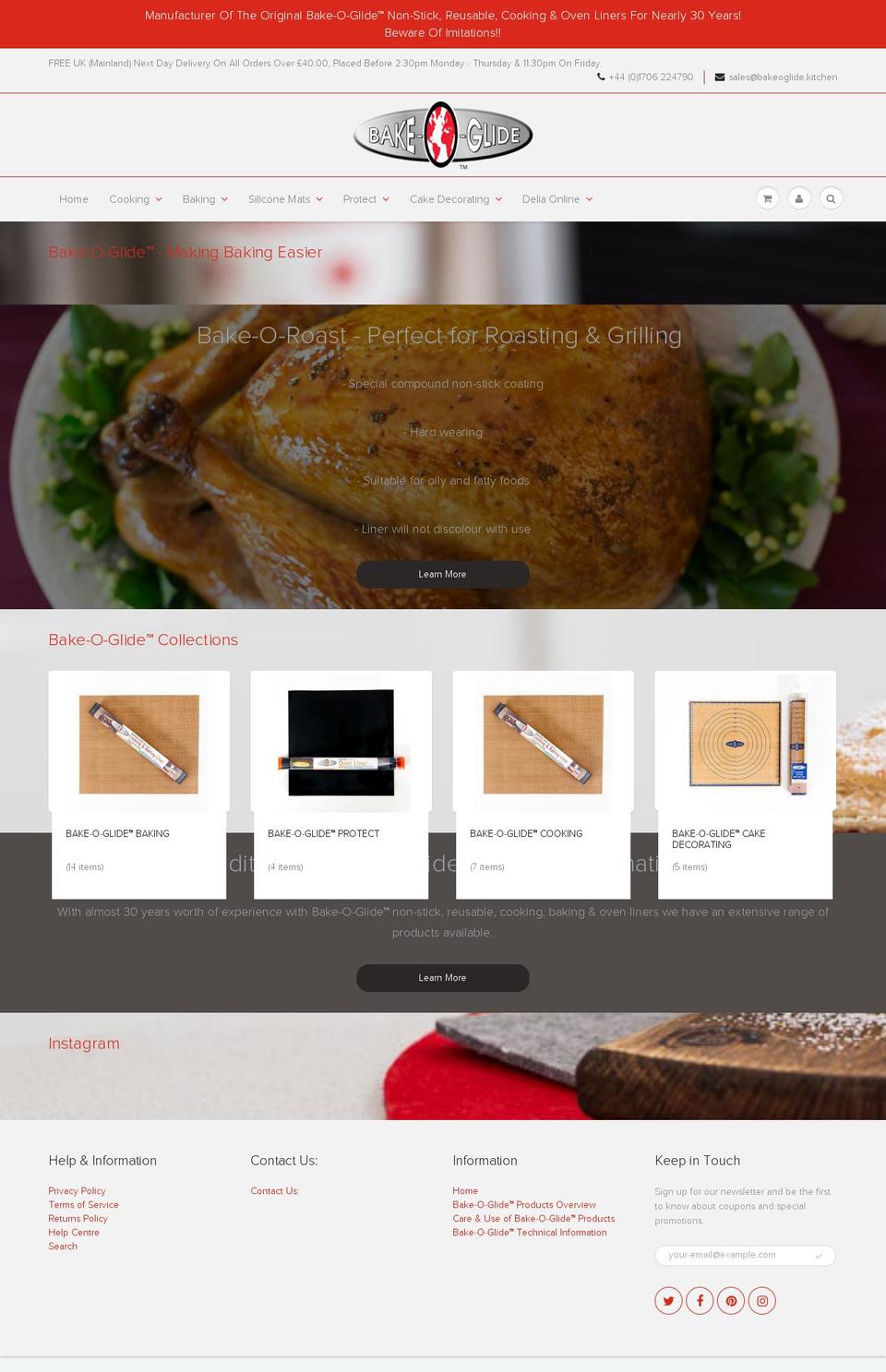 bakeoglide.kitchen shopify website screenshot