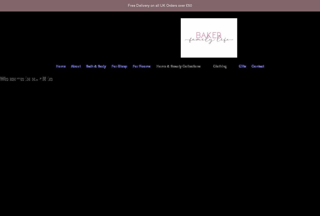 bakerfamilylife.co.uk shopify website screenshot
