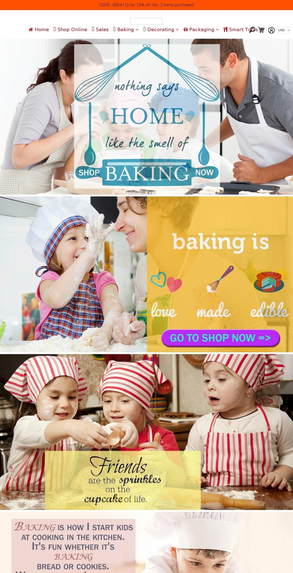 bakerkraft.com — Shopify storefront screenshot