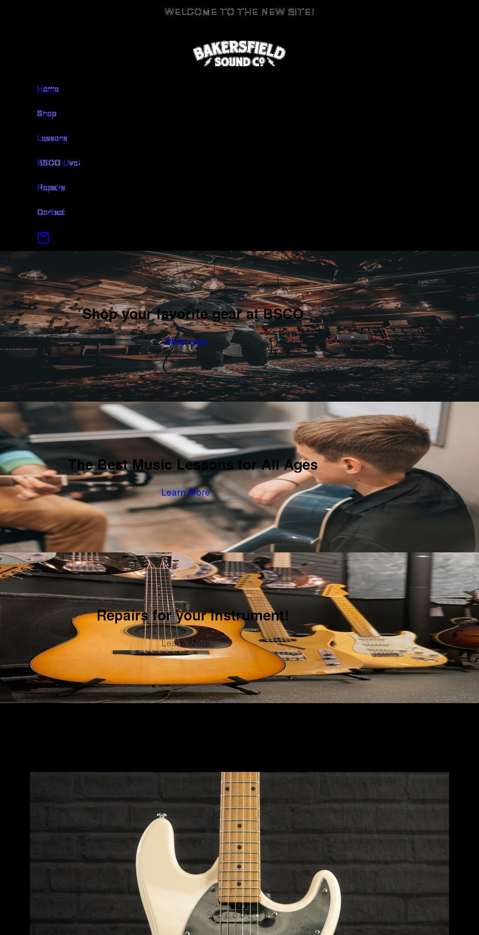 bakersfieldsoundco.com shopify website screenshot
