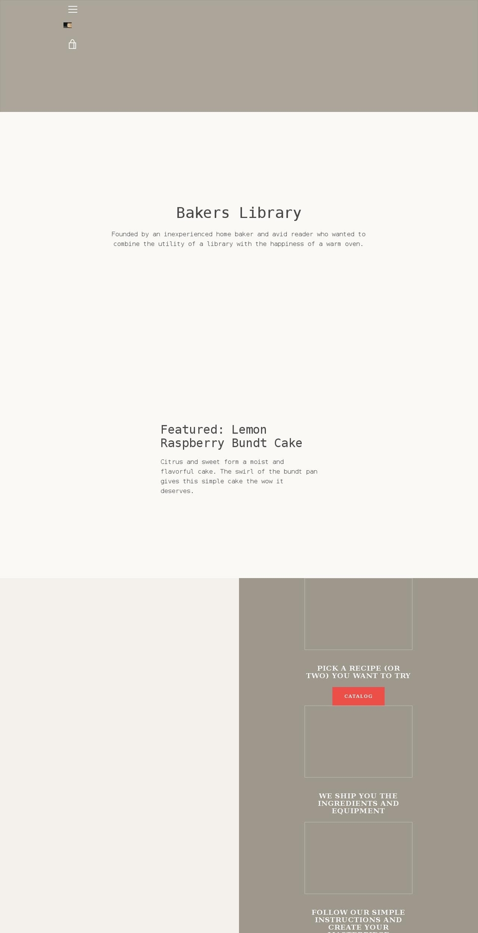 bakerslibrary.com shopify website screenshot