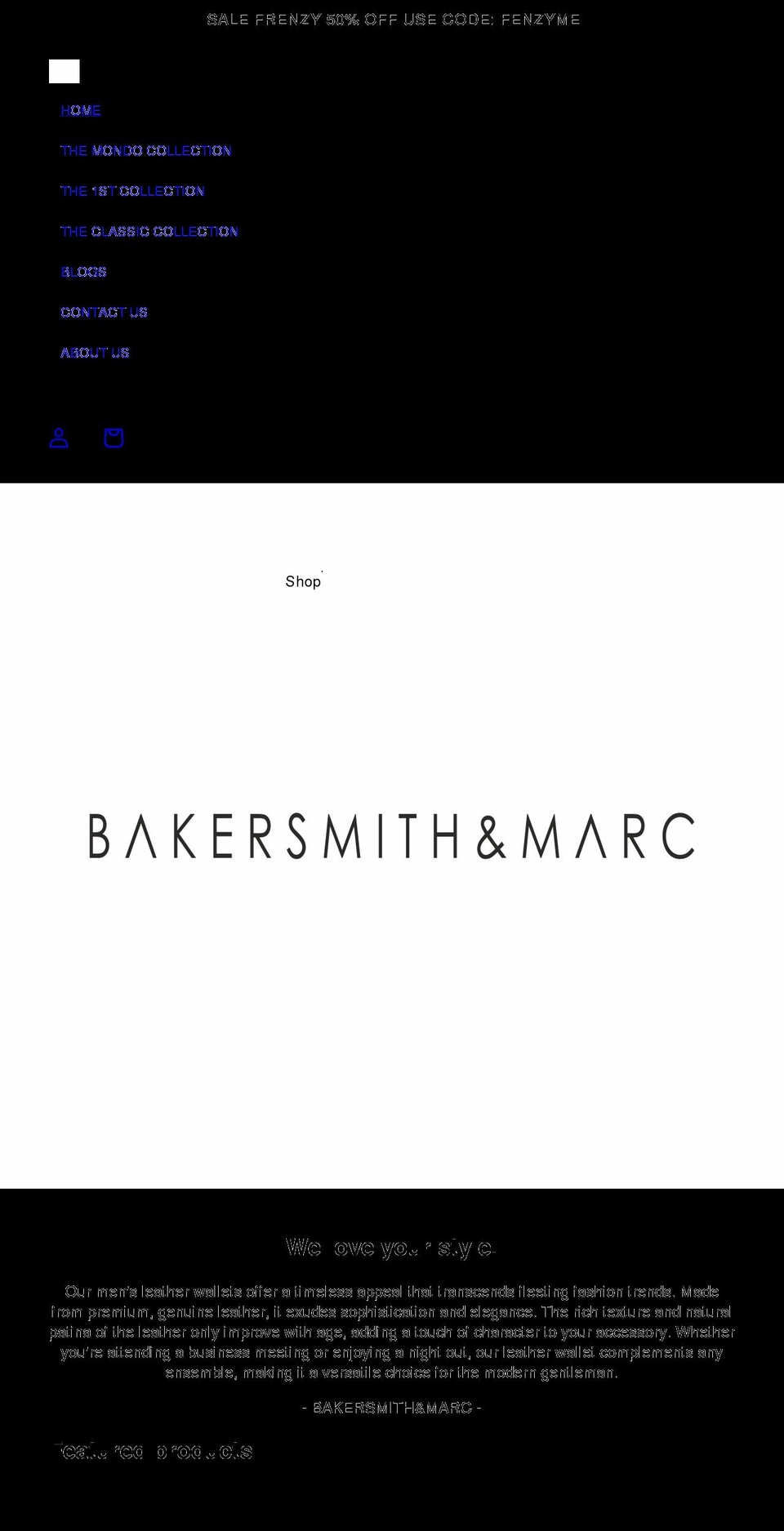 bakersmithmarc.com shopify website screenshot