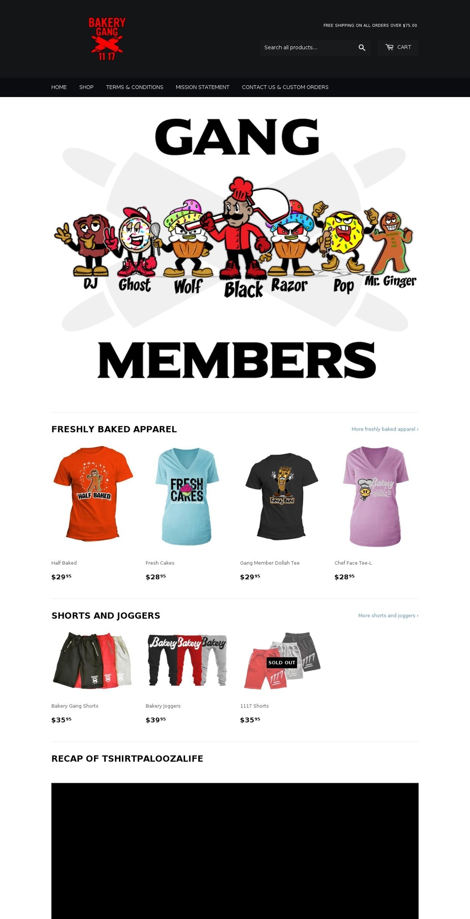 bakerygang1117.com shopify website screenshot