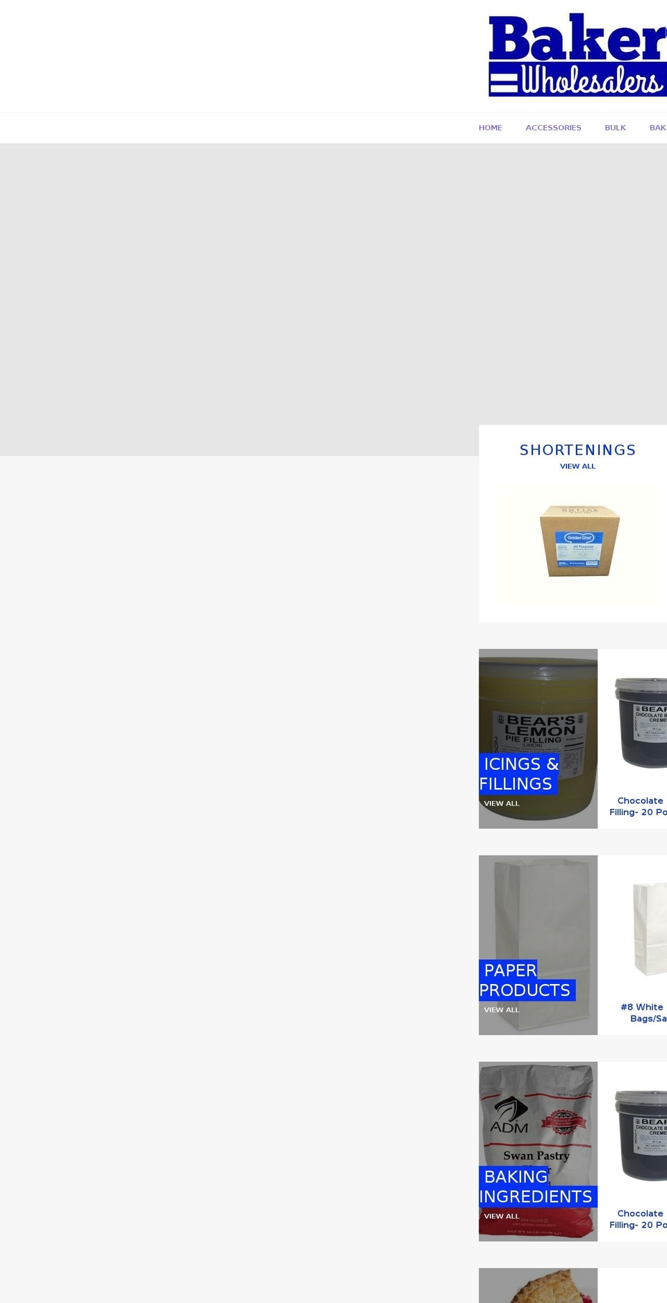 bakerywholesalers.com — Shopify storefront screenshot
