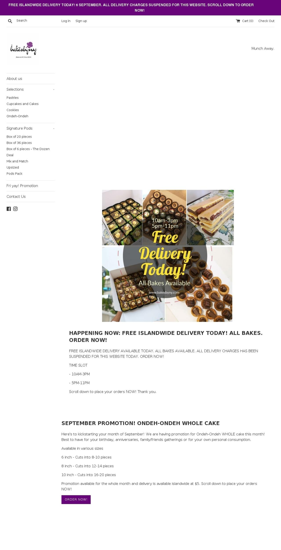 bakesbyny.com shopify website screenshot