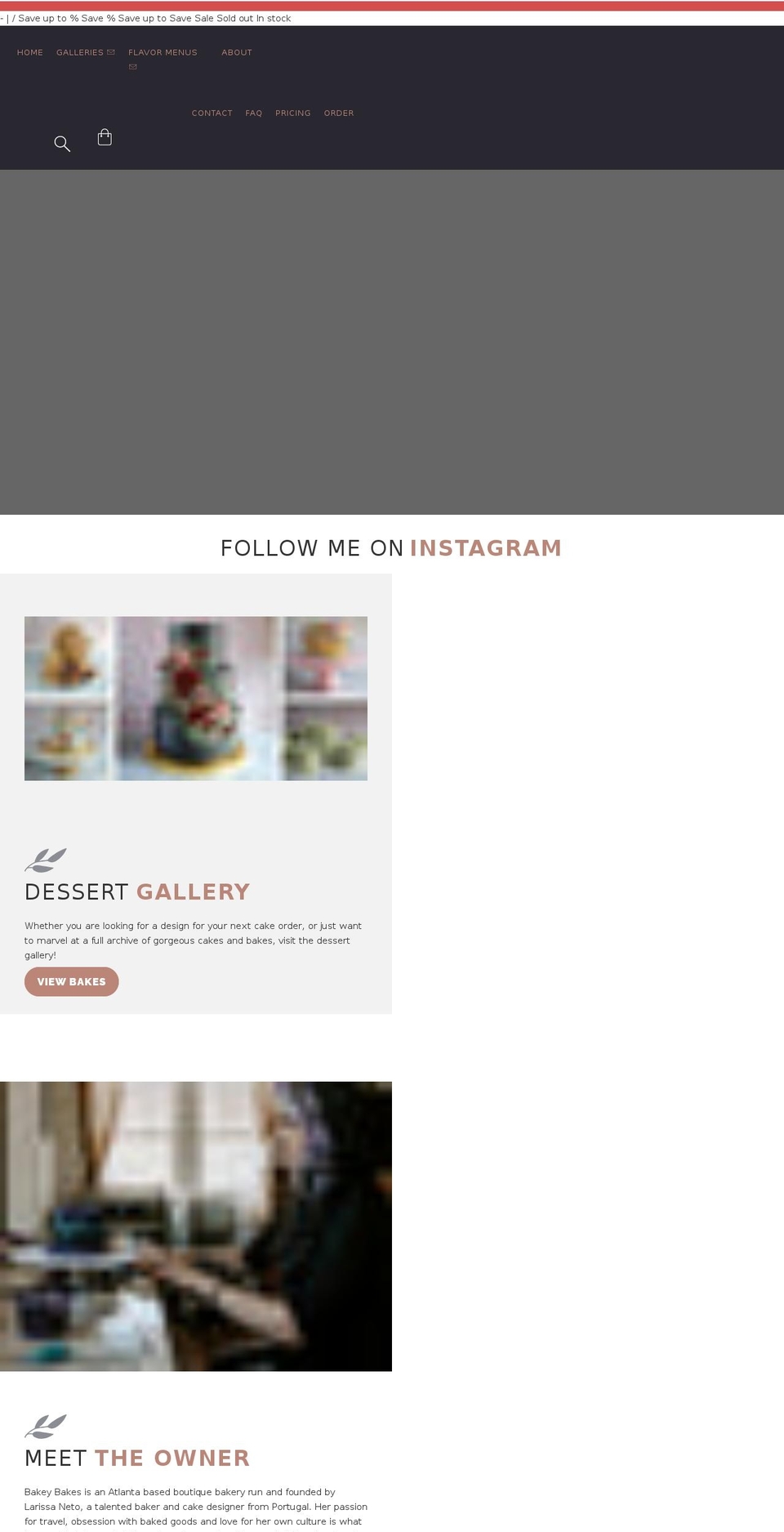 bakeybakes.com shopify website screenshot