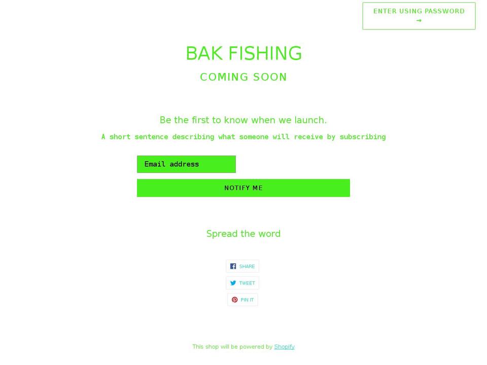 bakfishing.com shopify website screenshot
