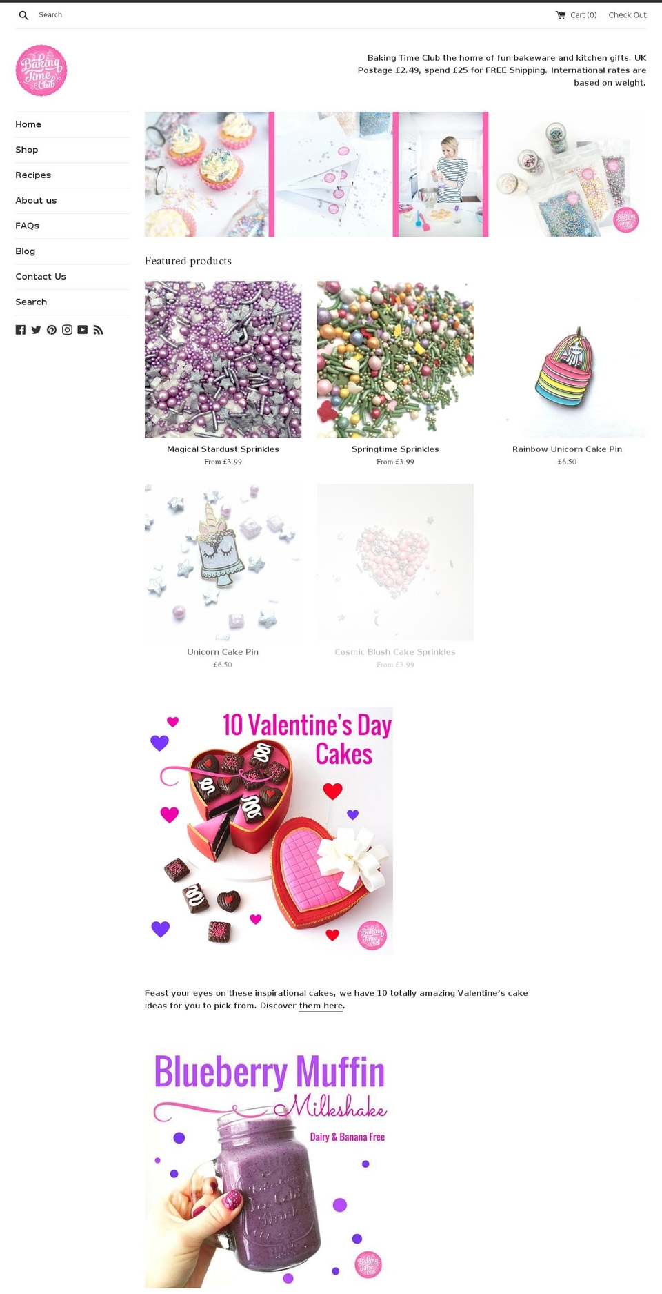 bakingtimeclub.com shopify website screenshot