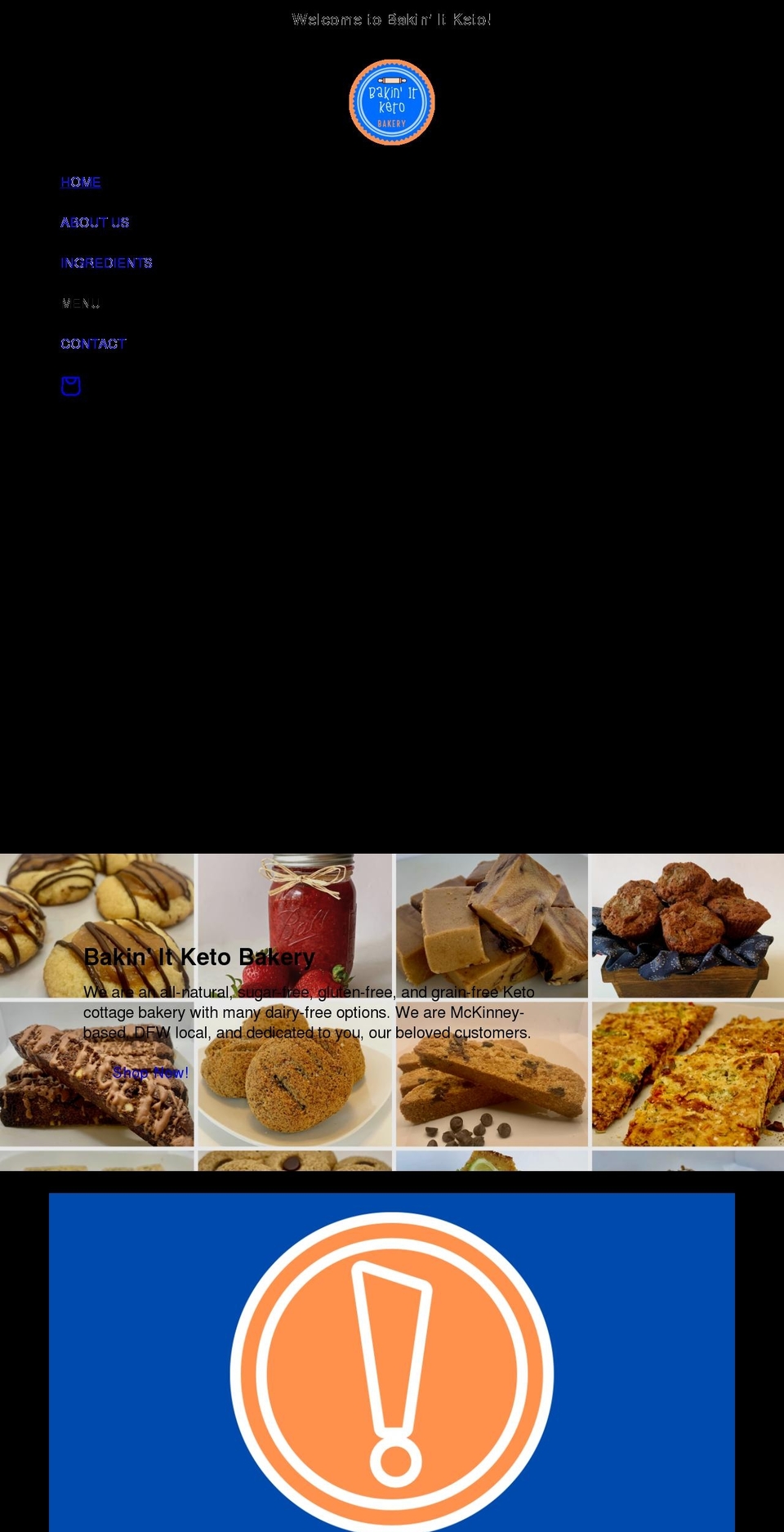 bakinitketo.com shopify website screenshot