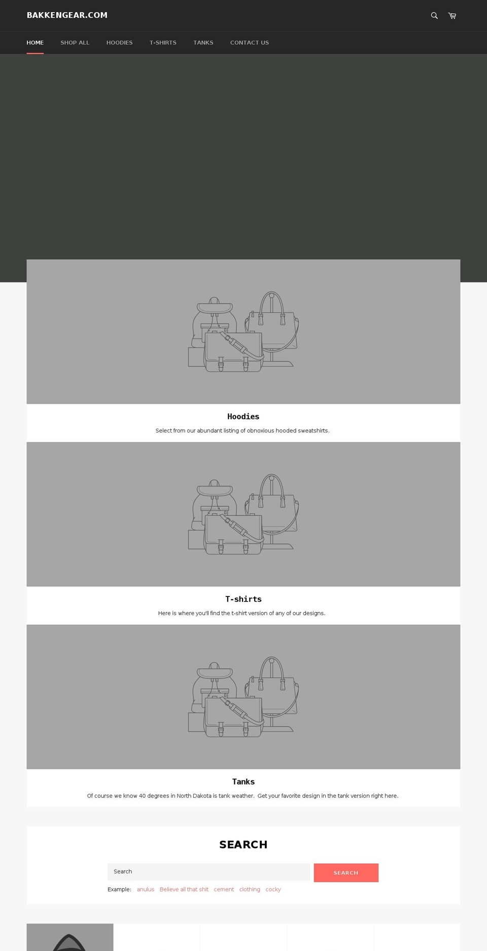 bakkengear.com — Shopify storefront screenshot
