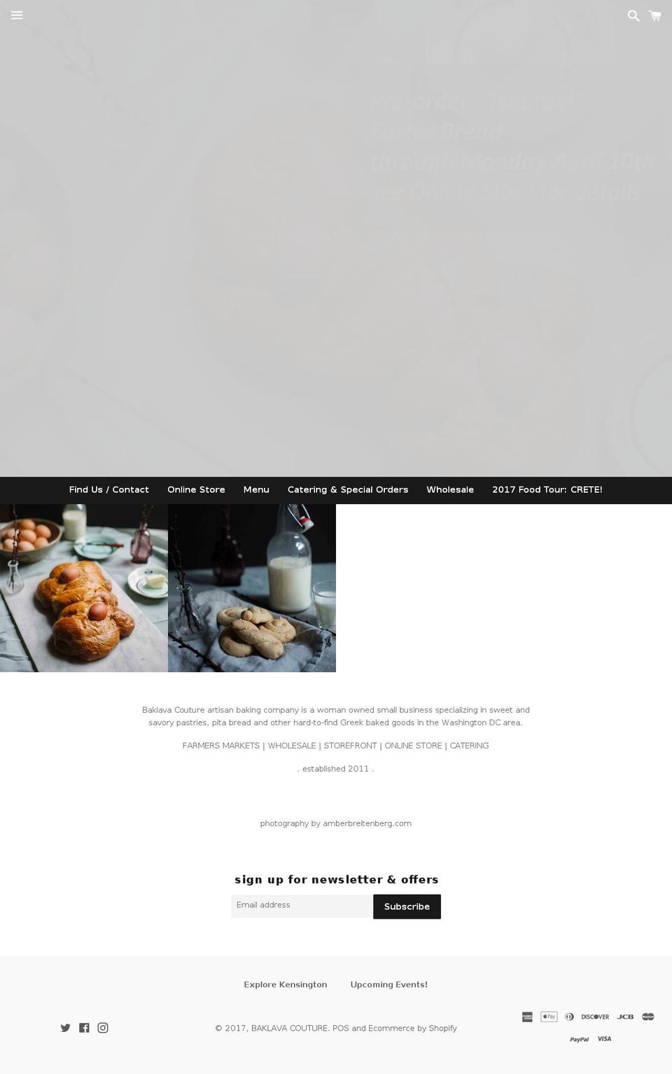 baklavacouture.com shopify website screenshot